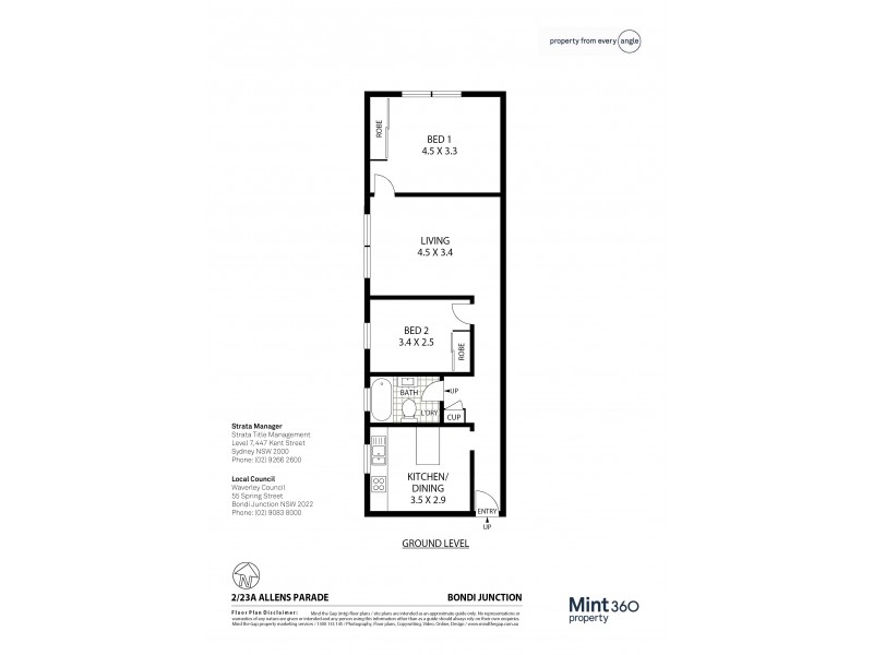 2/23A Allens Parade, Bondi Junction NSW 2022 Floorplan