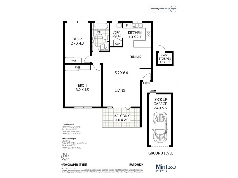 6/70 Cowper Street, Randwick NSW 2031 Floorplan