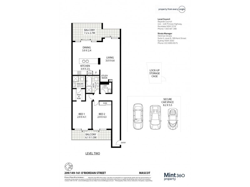 209/149-161 O’Riordan Street, Mascot NSW 2020 Floorplan