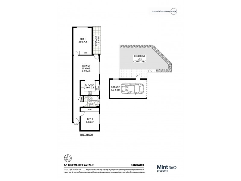 1/1 Mulwarree Avenue, Randwick NSW 2031 Floorplan