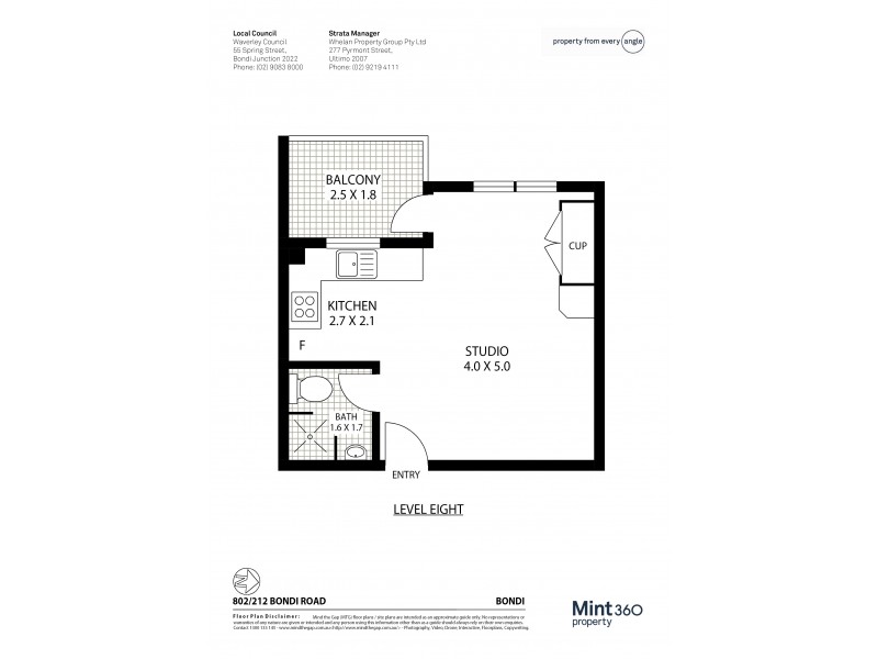 802/212 Bondi Road, Bondi NSW 2026 Floorplan