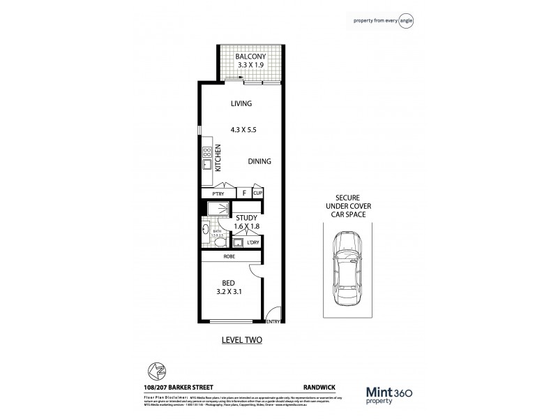 108/207 Barker Street, Randwick NSW 2031 Floorplan