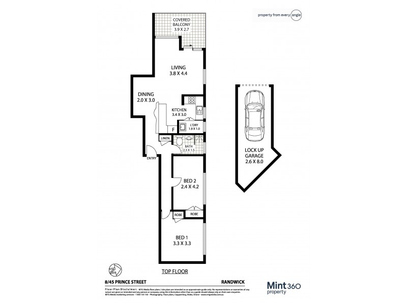 8/45 Prince St, Randwick NSW 2031 Floorplan