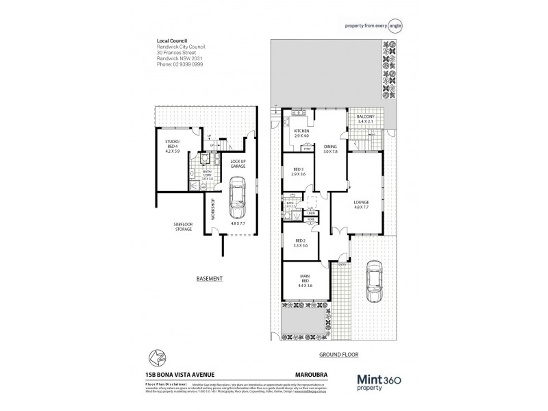 15B Bona Vista Avenue, Maroubra NSW 2035 Floorplan