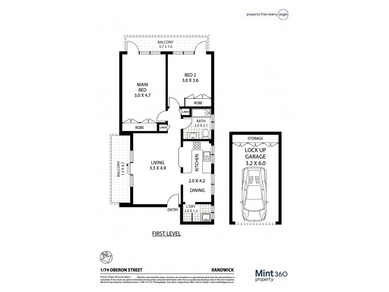 1/74 Oberon Street, Randwick NSW 2031 Floorplan