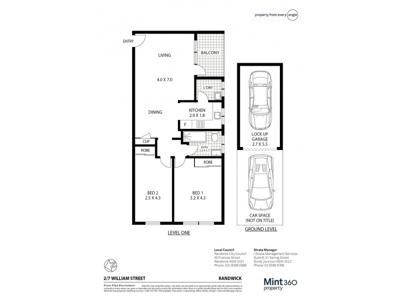 2/7 William Street, Randwick NSW 2031 Floorplan