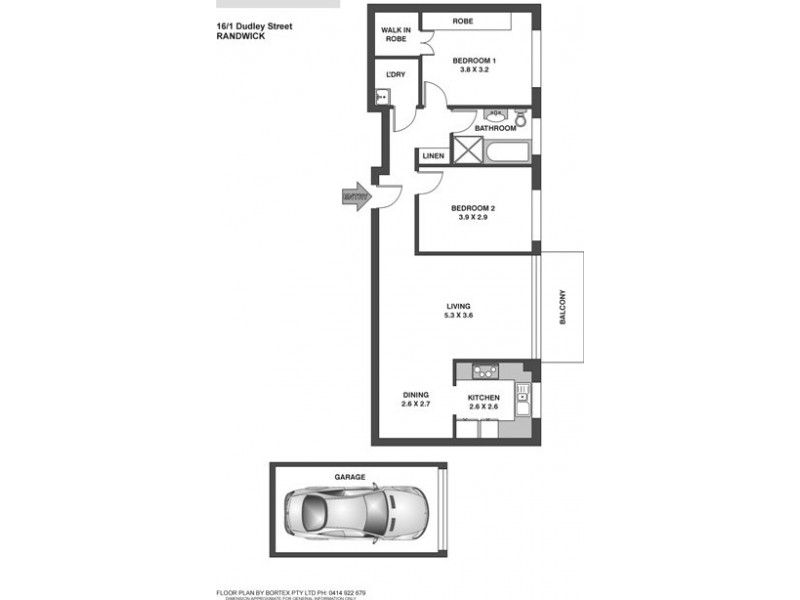 16/1-3 Dudley Street, Randwick NSW 2031 Floorplan