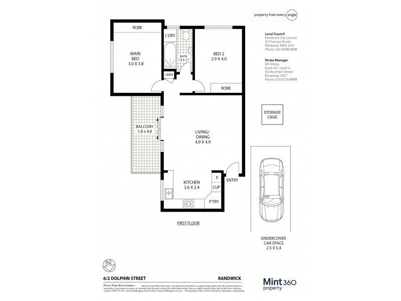 6/2 Dolphin Street, Randwick NSW 2031 Floorplan