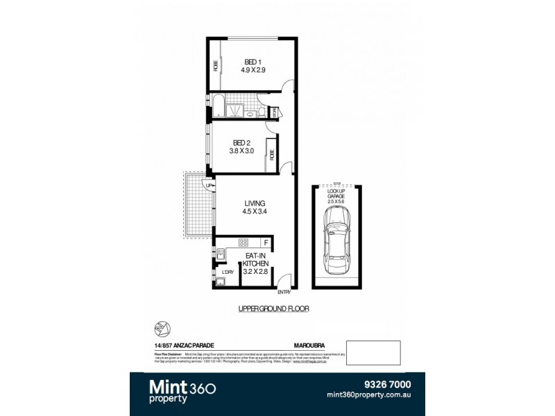 U/857 Anzac Parade, Maroubra NSW 2035 Floorplan