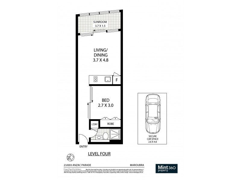 23/693 Anzac Parade, Maroubra NSW 2035 Floorplan