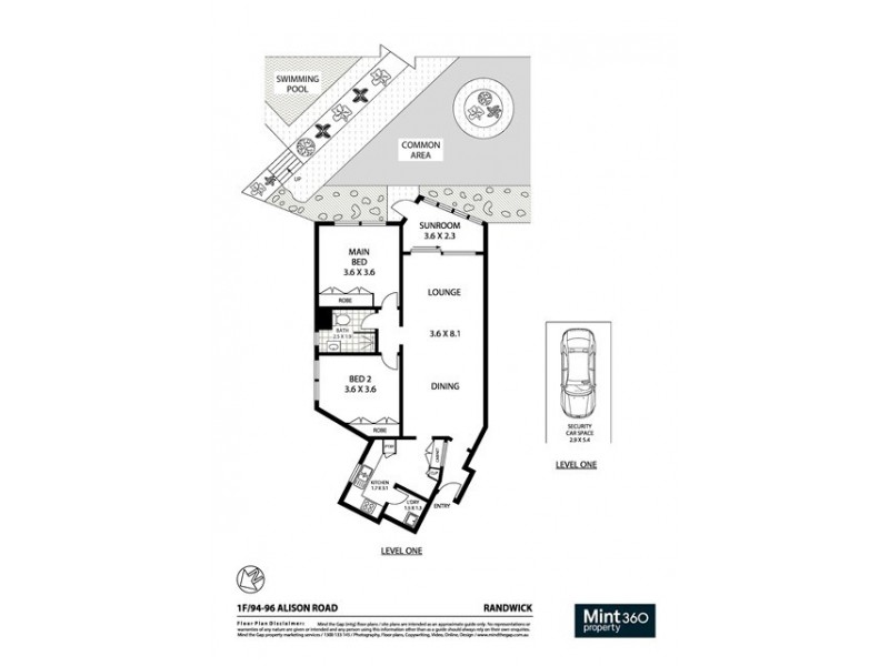 1F/94-96 Alison Road, Randwick NSW 2031 Floorplan