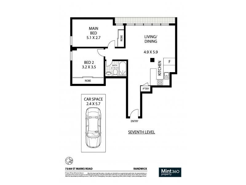 73/69 St Marks Road, Randwick NSW 2031 Floorplan