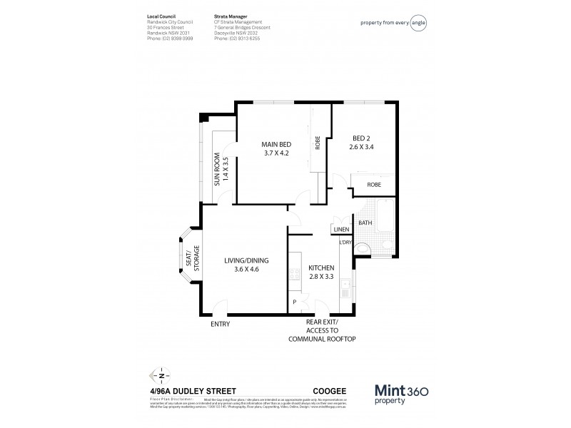 4/96A Dudley Street, Coogee NSW 2034 Floorplan