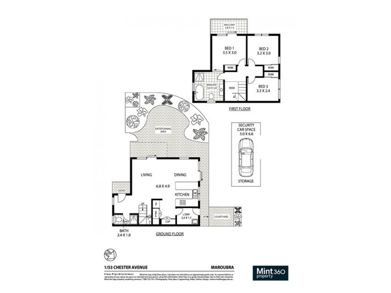 1/53 Chester Avenue, Maroubra NSW 2035 Floorplan