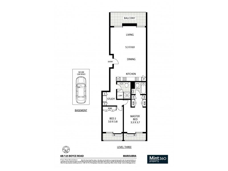 6B/125 Boyce Road, Maroubra NSW 2035 Floorplan