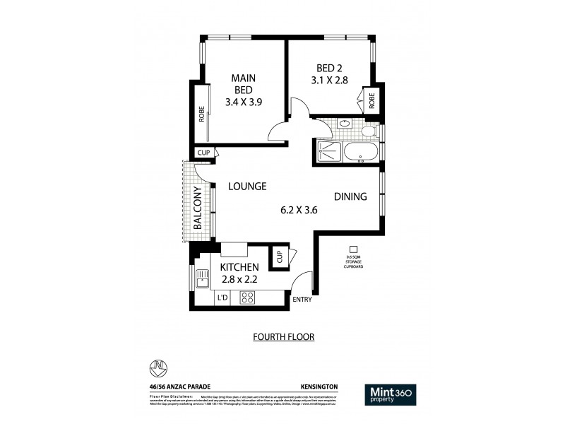 46/56 Anzac Parade, Kensington NSW 2033 Floorplan