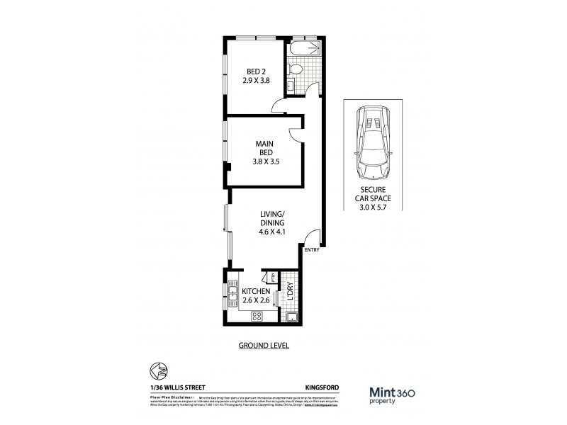 1/36 Willis Street, Kingsford NSW 2032 Floorplan
