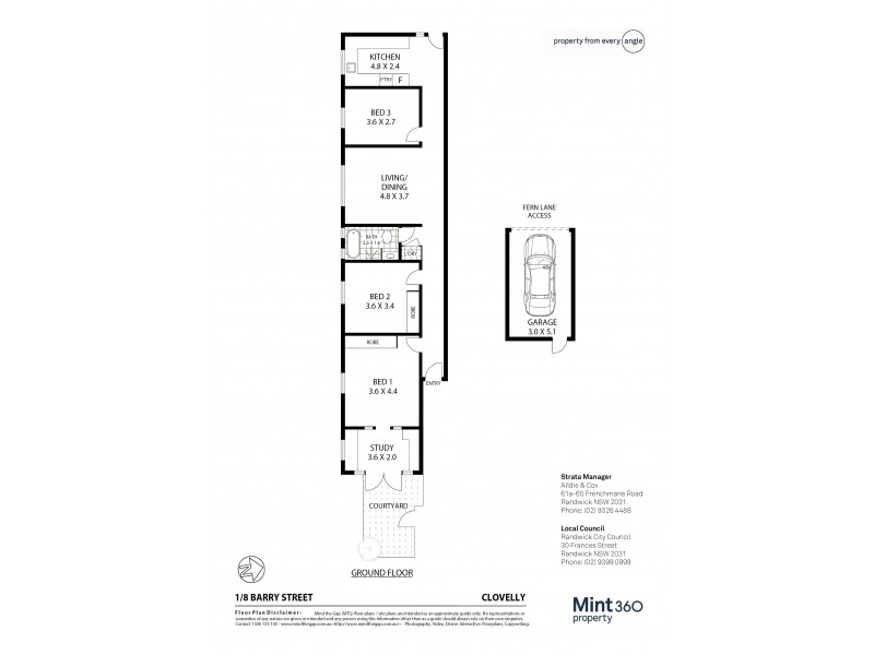 1/8 Barry Street, Clovelly NSW 2031 Floorplan