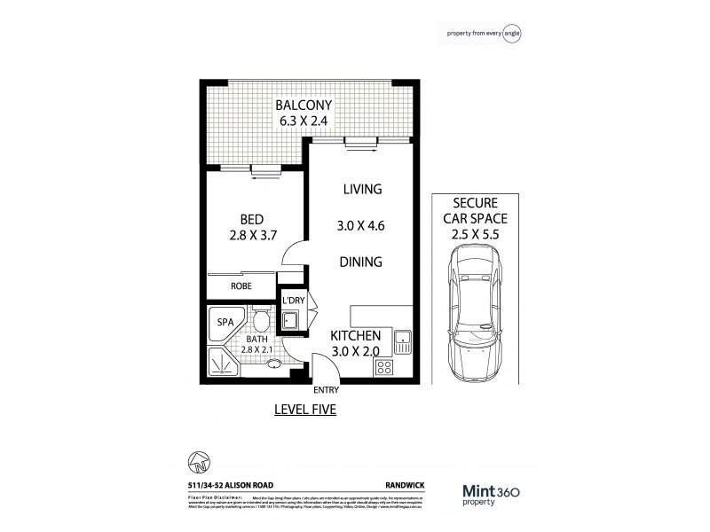 511/34-52 Alison Road, Randwick NSW 2031 Floorplan