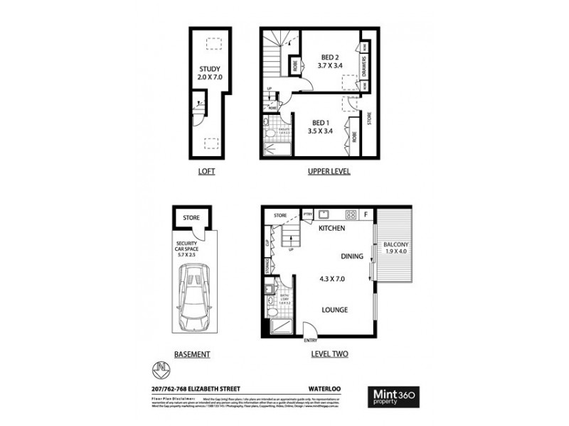 207 / 762-768 Elizabeth Street, Waterloo NSW 2017 Floorplan