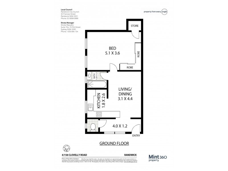 4/158 Clovelly Rd, Randwick NSW 2031 Floorplan