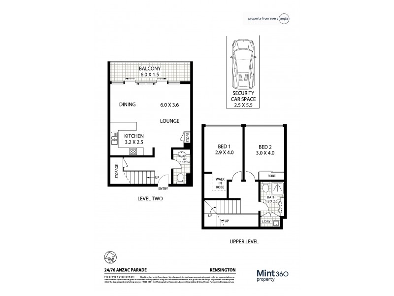 24/76 Anzac Parade, Kensington NSW 2033 Floorplan
