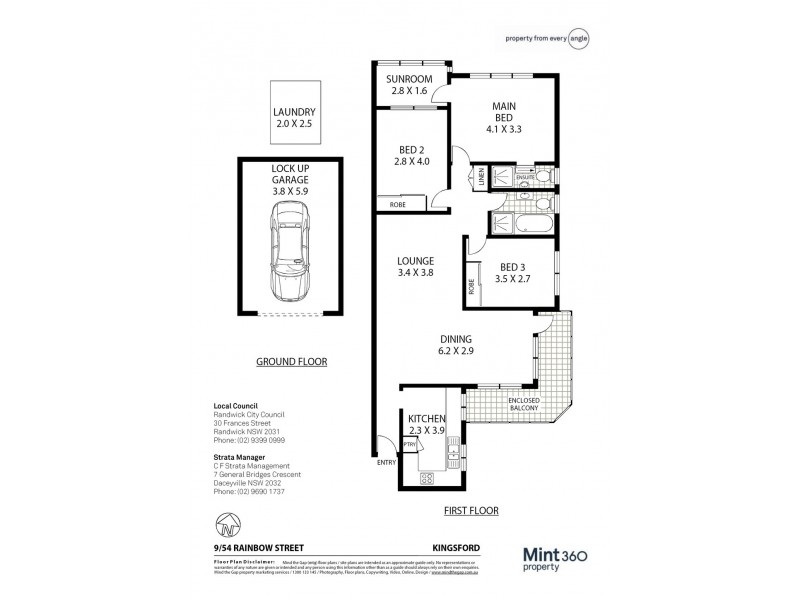 9/54 Rainbow Street, Kingsford NSW 2032 Floorplan