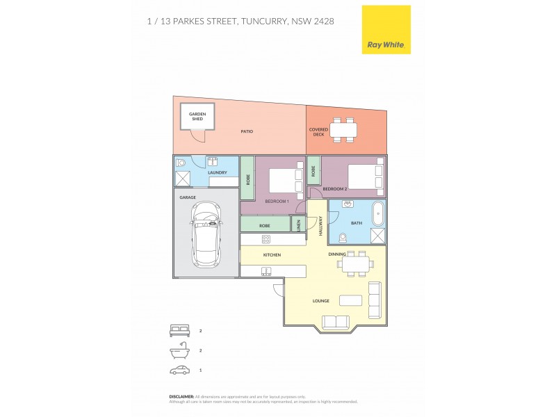 1/13 Parkes Street, Tuncurry NSW 2428 Floorplan