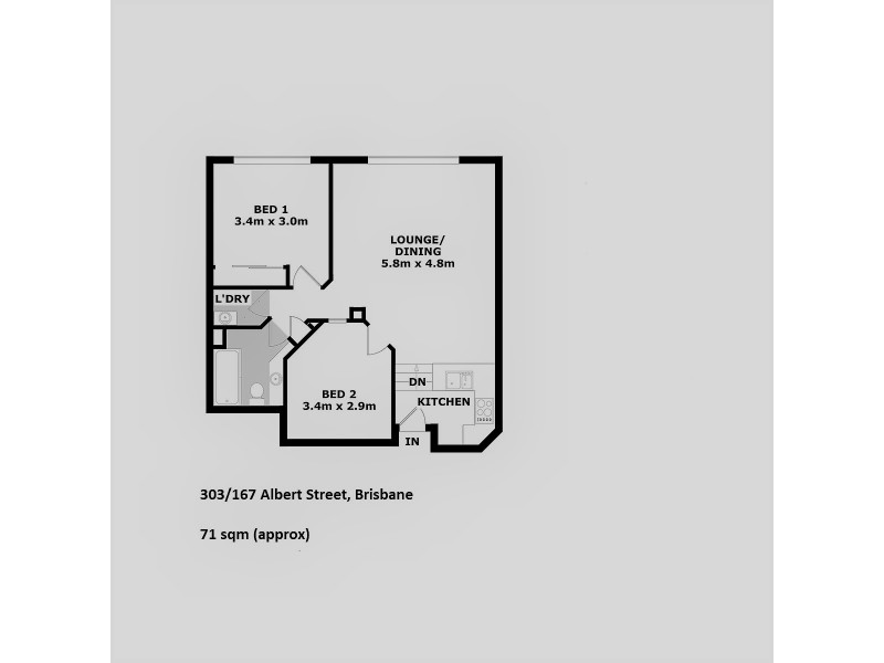 303/167 Albert Street, Brisbane City QLD 4000 Floorplan