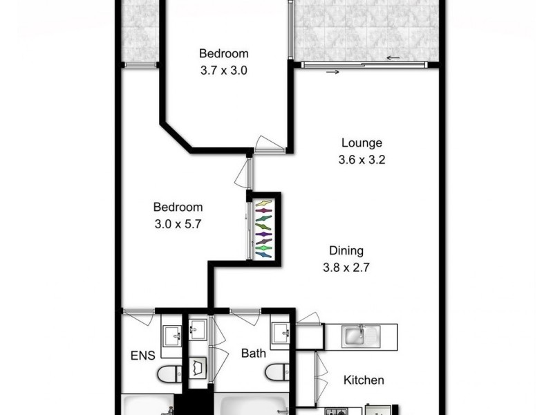 364/420 Queen St, Brisbane City QLD 4000 Floorplan