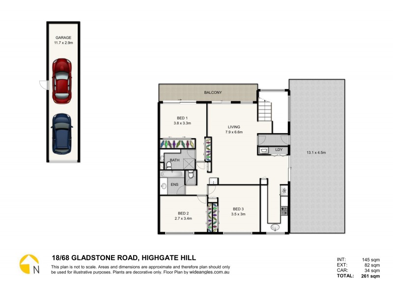 18/68 Gladstone Road, Highgate Hill QLD 4101 Floorplan
