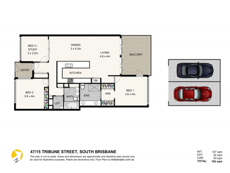 47/15 Tribune Street, South Brisbane QLD 4101 Floorplan