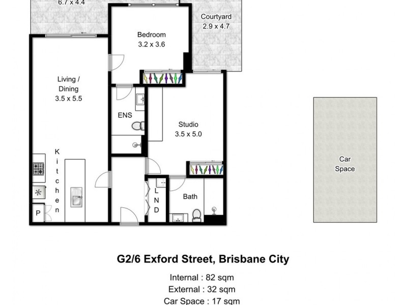 G2/6 Exford Street, Brisbane City QLD 4000 Floorplan