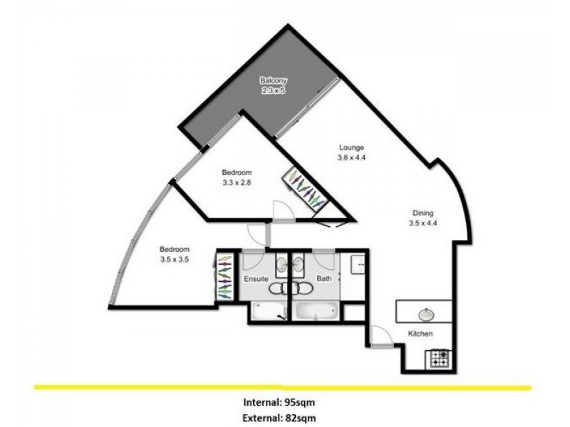 176/26 Felix street, Brisbane City QLD 4000 Floorplan
