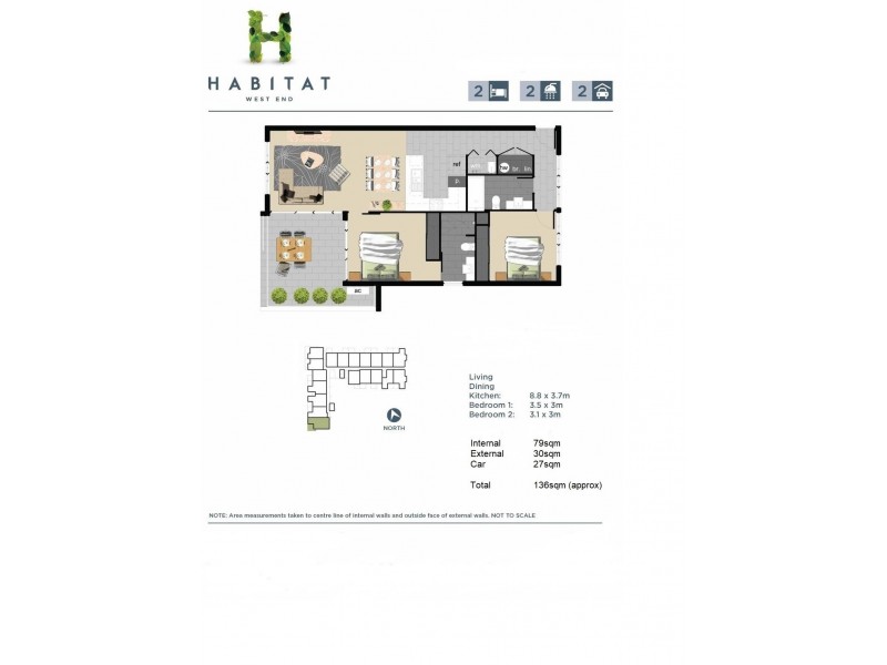 8101/55 Forbes Street, West End QLD 4101 Floorplan