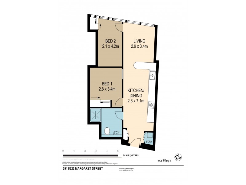 3913/222 Margaret Street, Brisbane City QLD 4000 Floorplan