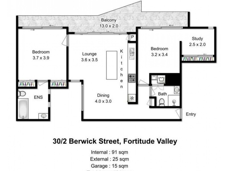 30/2 Berwick St, Fortitude Valley QLD 4006 Floorplan