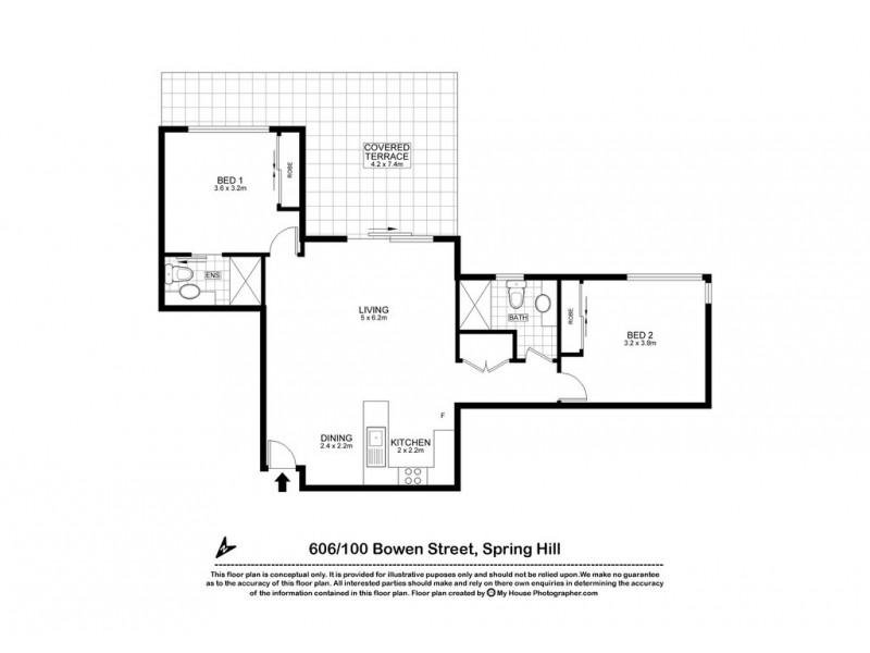 606/100 Bowen Street, Spring Hill QLD 4000 Floorplan