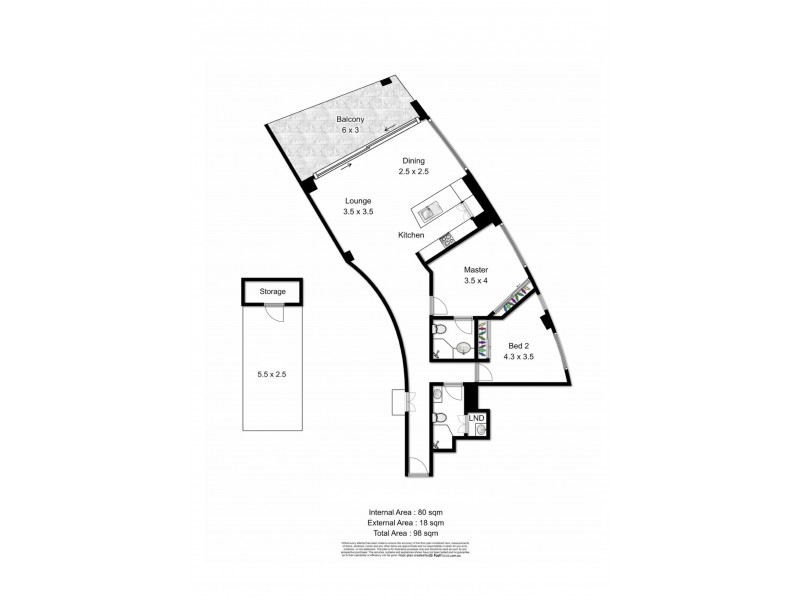 207/26 Felix Street, Brisbane City QLD 4000 Floorplan
