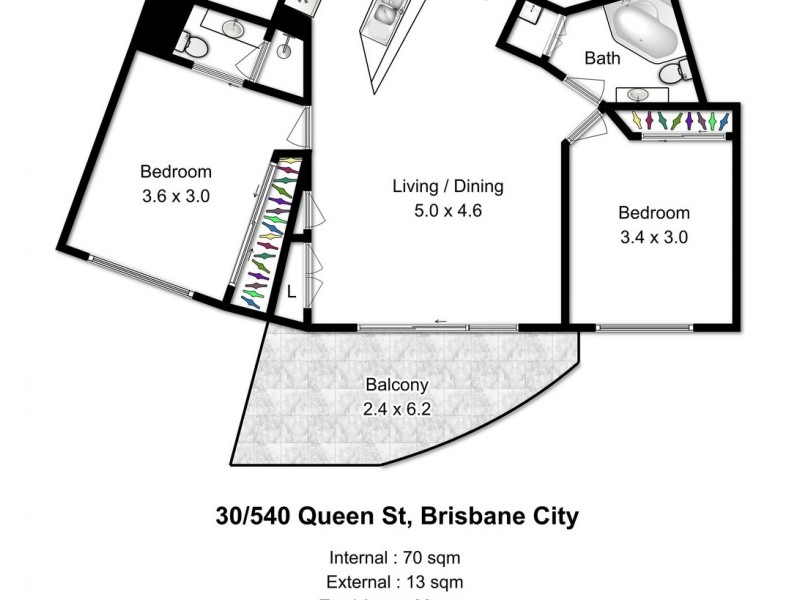 30/540 Queen Street, Brisbane City QLD 4000 Floorplan