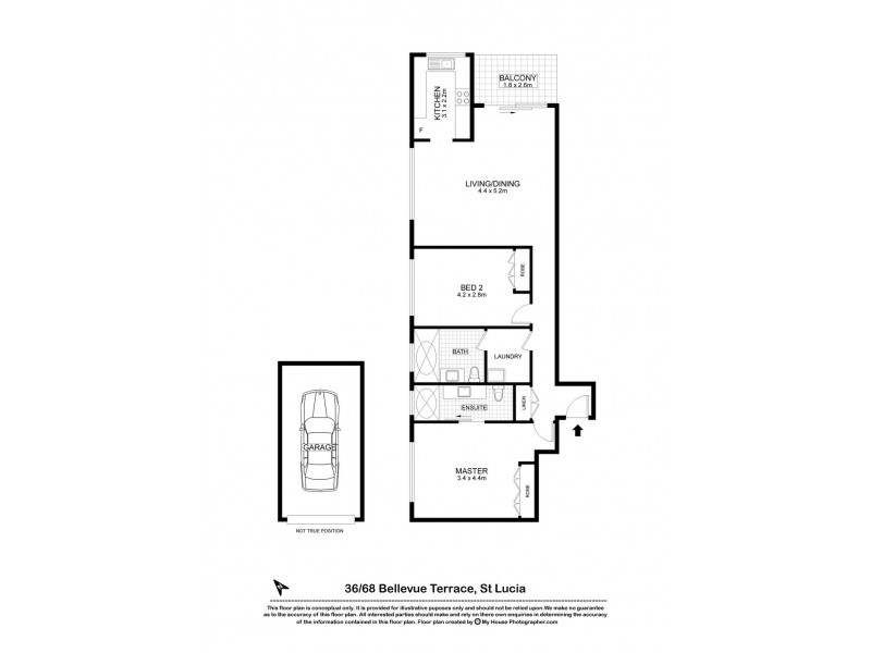 36/68 Bellevue Terrace, St Lucia QLD 4067 Floorplan