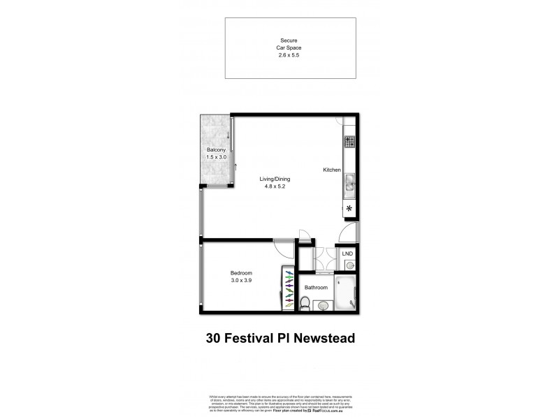 116/30 Festival Place, Newstead QLD 4006 Floorplan