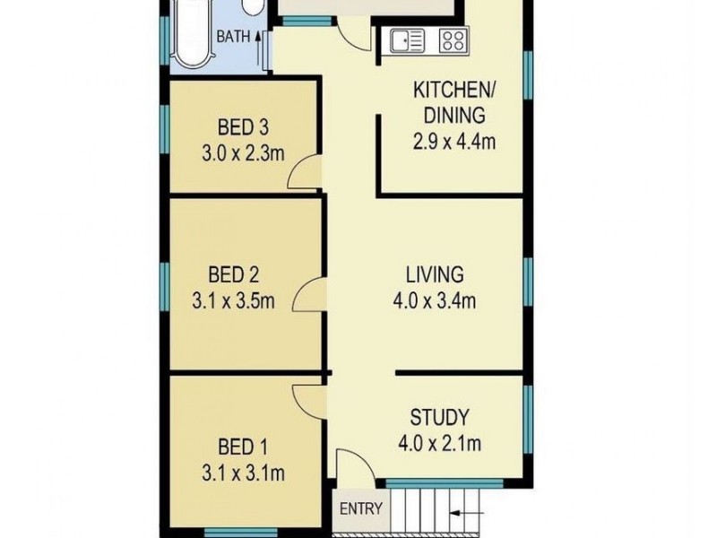 14 Longwood Street, Woolloongabba QLD 4102 Floorplan