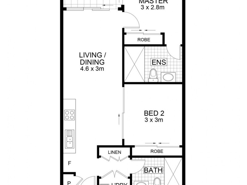 31108/24 Stratton Street, Newstead QLD 4006 Floorplan