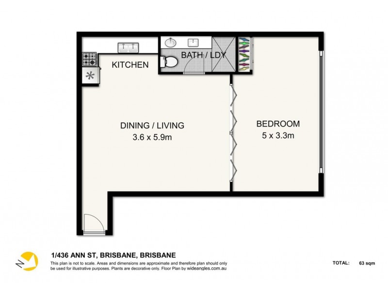 1/436 Ann Street, Brisbane City QLD 4000 Floorplan