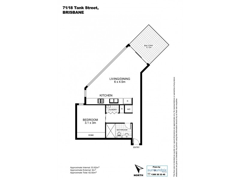 71/18 Tank Street, Brisbane City QLD 4000 Floorplan