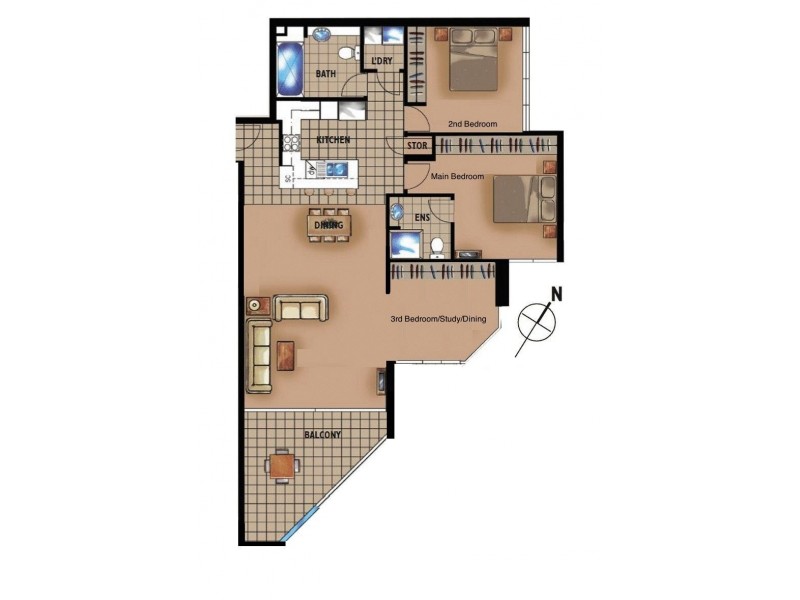 4203/70 Mary Street, Brisbane City QLD 4000 Floorplan