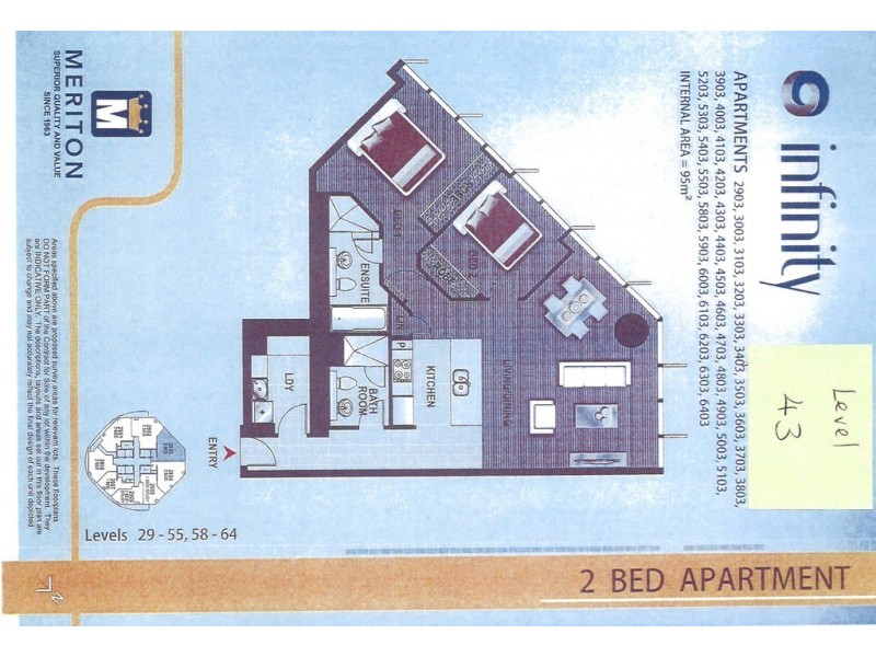 4303/43 Herschel Street, Brisbane City QLD 4000 Floorplan