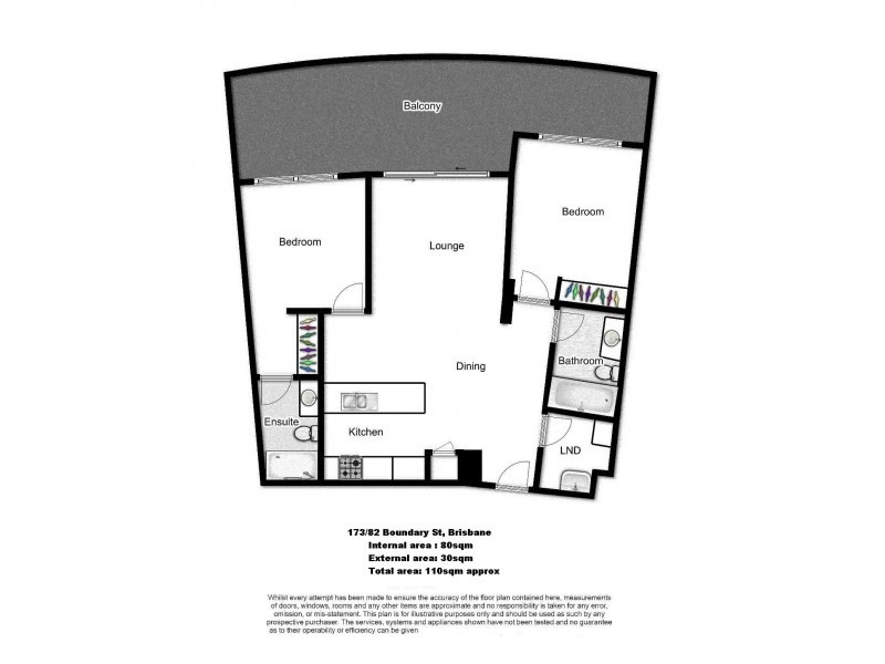 173/82 Boundary Street, Brisbane City QLD 4000 Floorplan