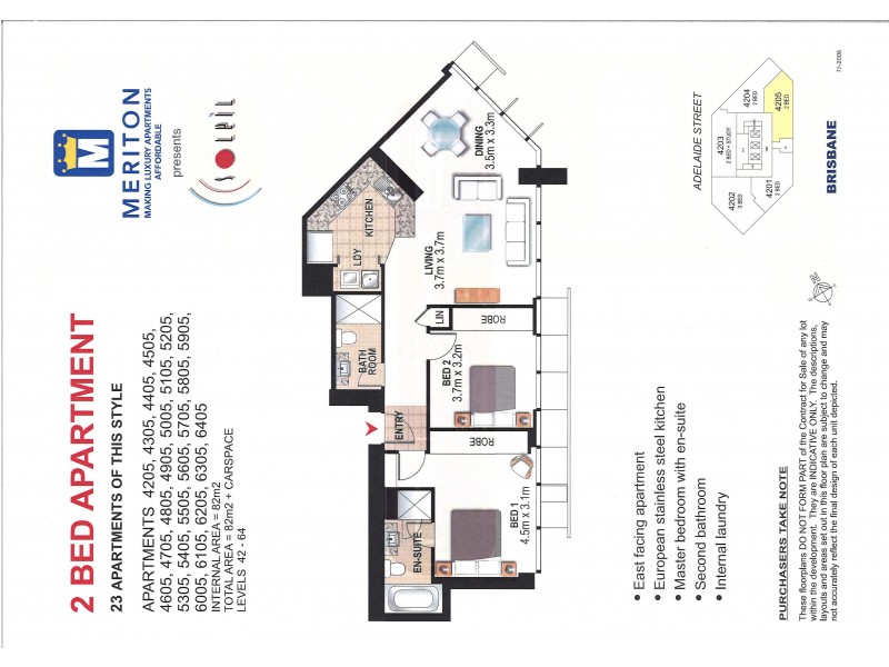 6005/501 Adelaide Street, Brisbane City QLD 4000 Floorplan